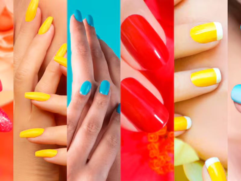 Unhas em gel de diversos estilos e formatos